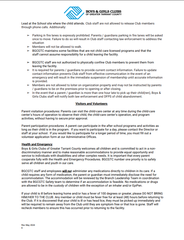Parent Handbook